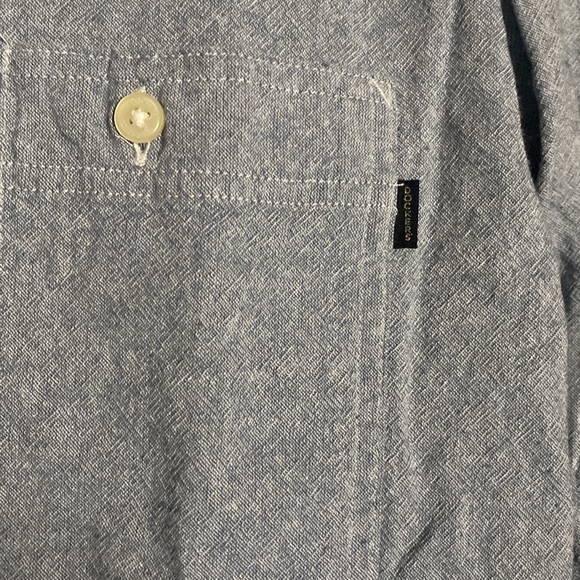 NWT Dockers Work Shirt Button Down Chambray Heathered Blue Long Sleeve - Picture 8 of 10